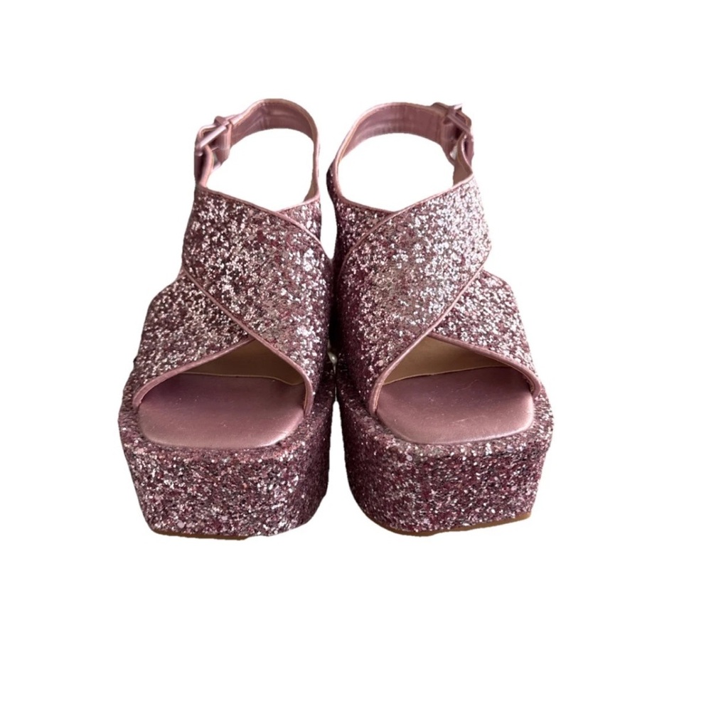 GB Sparkling Pink Platform Sandals Size 7.5 New No Box